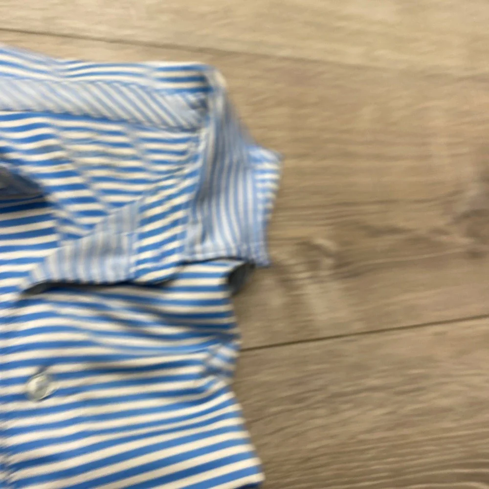 Vineyard Vines Shirt Performance Polo Mens XL‎ Blue White Stripe Polyester Blend